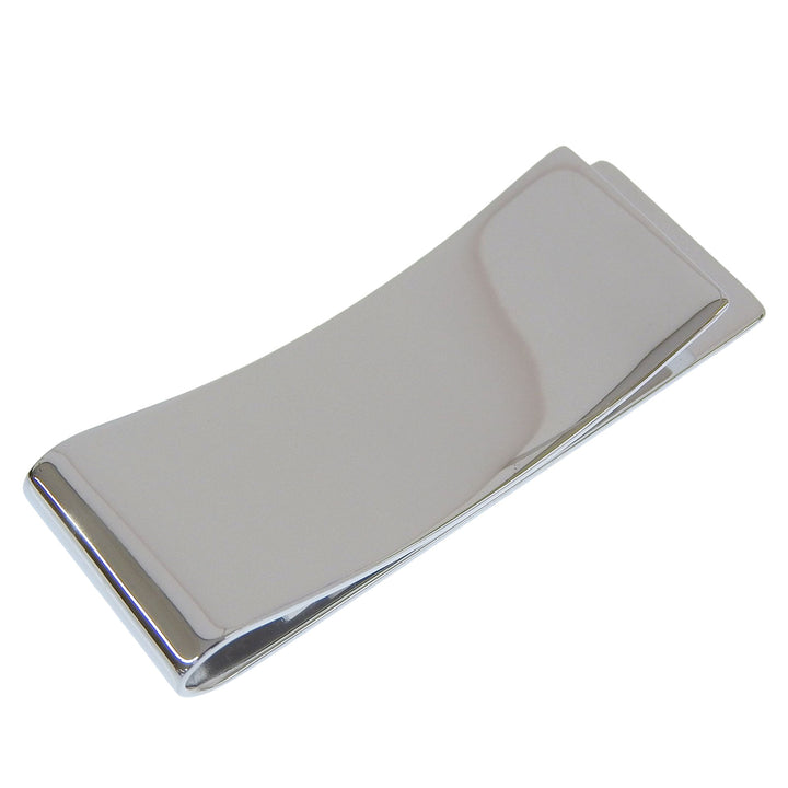 Excellent BVLGARI Money clip With logo bill clip Silver SV925 mens 34895