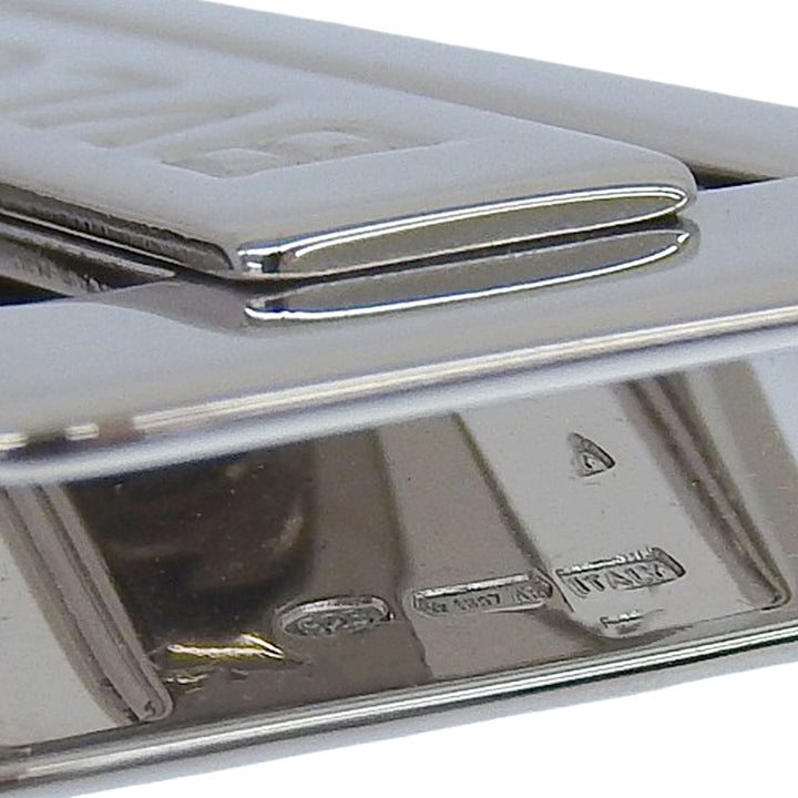 Excellent BVLGARI Money clip With logo bill clip Silver SV925 mens 34895