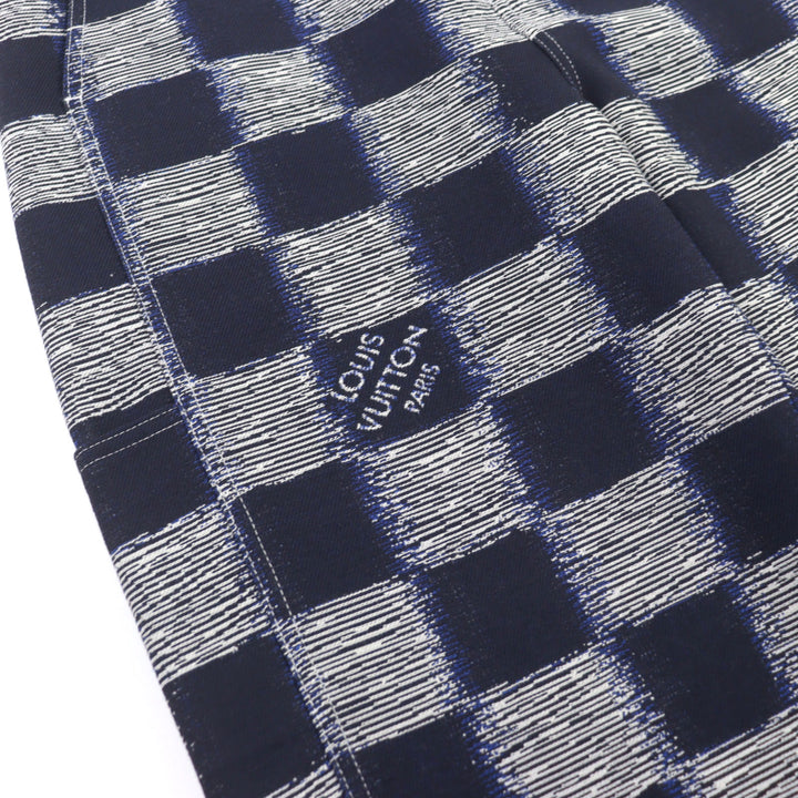 素晴らしい LOUIS VUITTON パンツ ダミエロゴ刺繍 ワークウェア ウール メンズ 50 HQP08W