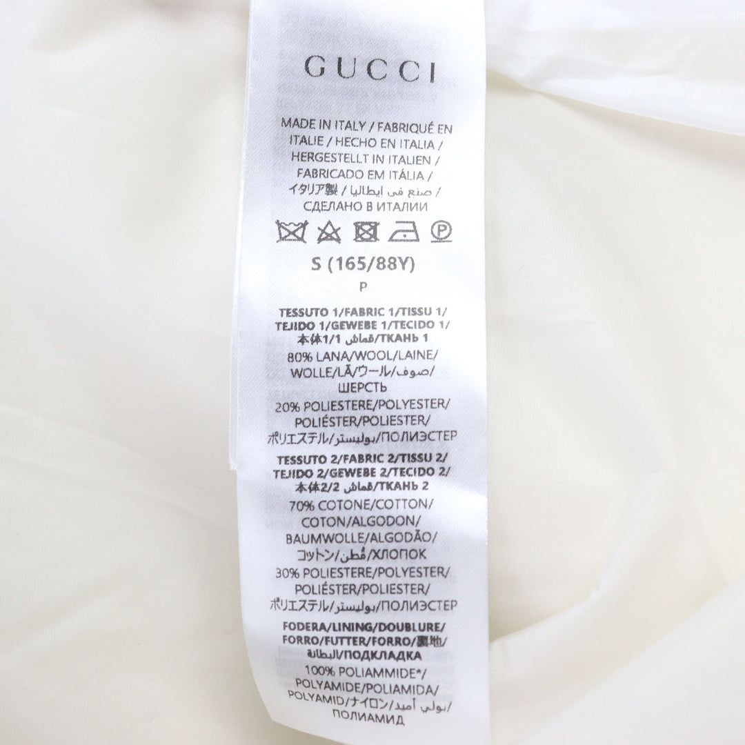 新品 GUCCI ジャケット GGインターシャ パッド入りウールフリースブルゾン ウール メンズ S 798503