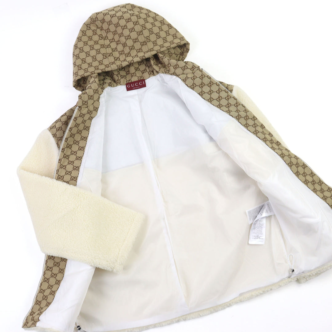 新品 GUCCI ジャケット GGインターシャ パッド入りウールフリースブルゾン ウール メンズ S 798503