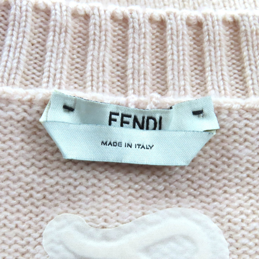 Great FENDI sweater pink cashmere Women 40 FZX698