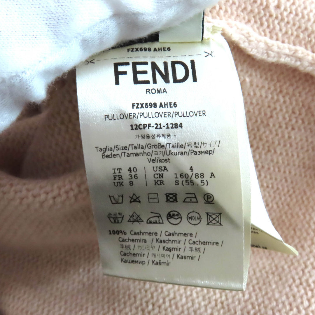 Great FENDI sweater pink cashmere Women 40 FZX698