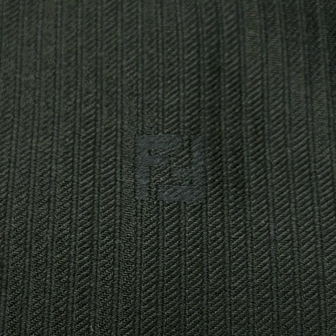 Great FENDI Pants FF logo all-over print half black cotton mens 46 FB0521