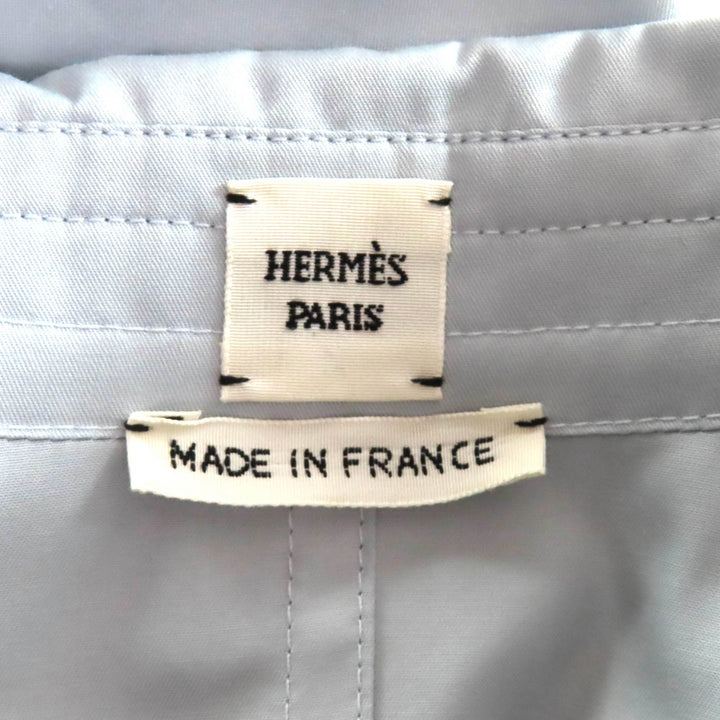 新品 HERMES ワンピース ライトブルー コットン レディース 38 4H0571DV
