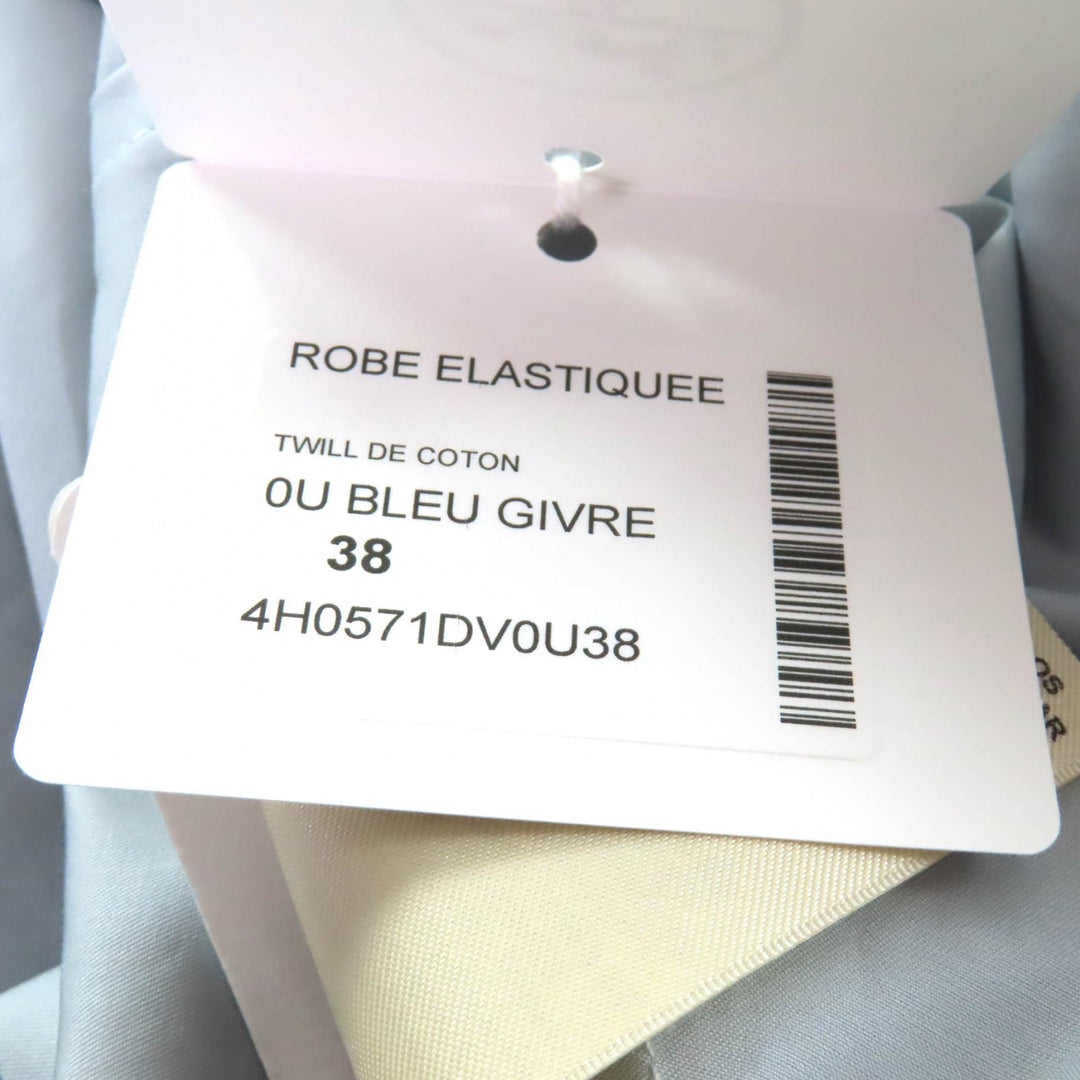新品 HERMES ワンピース ライトブルー コットン レディース 38 4H0571DV