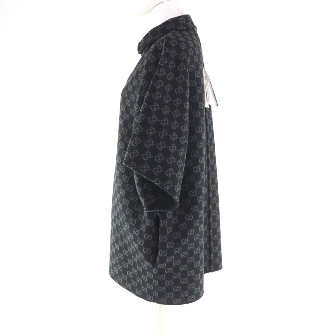 新品 GUCCI コート ブラック ウール レディース 38 789960