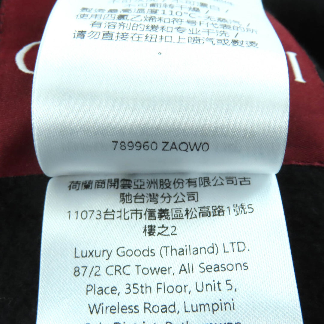 新品 GUCCI コート ブラック ウール レディース 38 789960