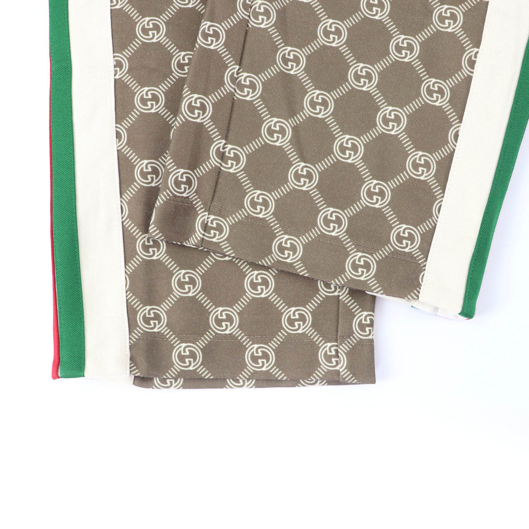 新品 GUCCI パンツ ブラウン ポリエステル レディース 671496