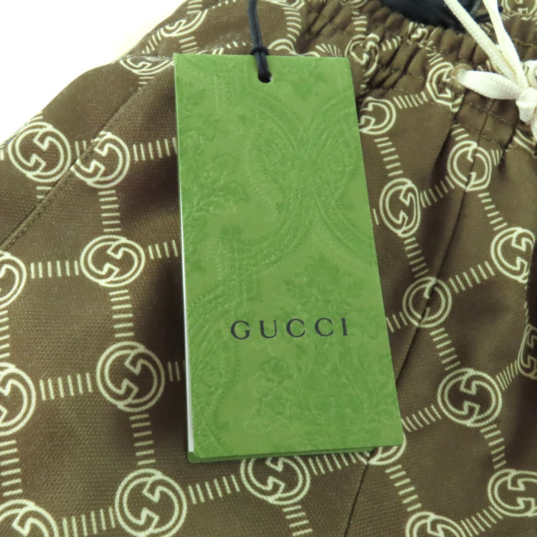 新品 GUCCI パンツ ブラウン ポリエステル レディース 671496