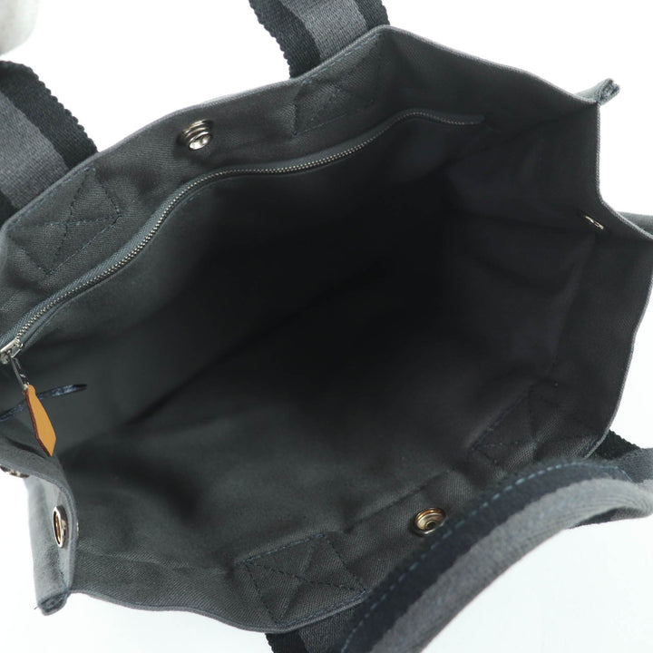 HERMES ハンドバッグ フールトゥ PM セリエ メタル トートバッグ グレー コットン レディース
