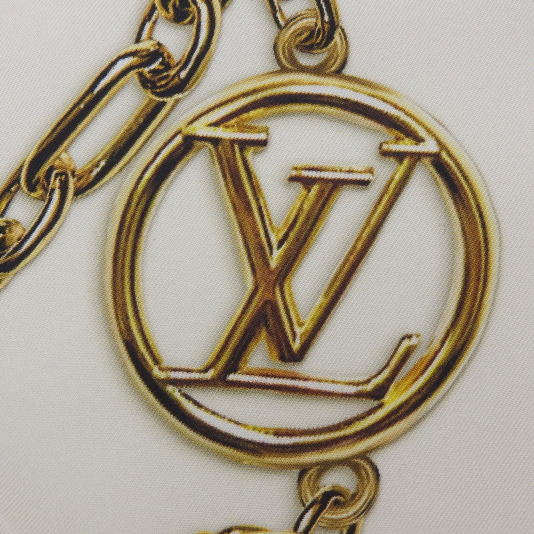 Excellent LOUIS VUITTON scarf Heirloom White system silk Women M96694