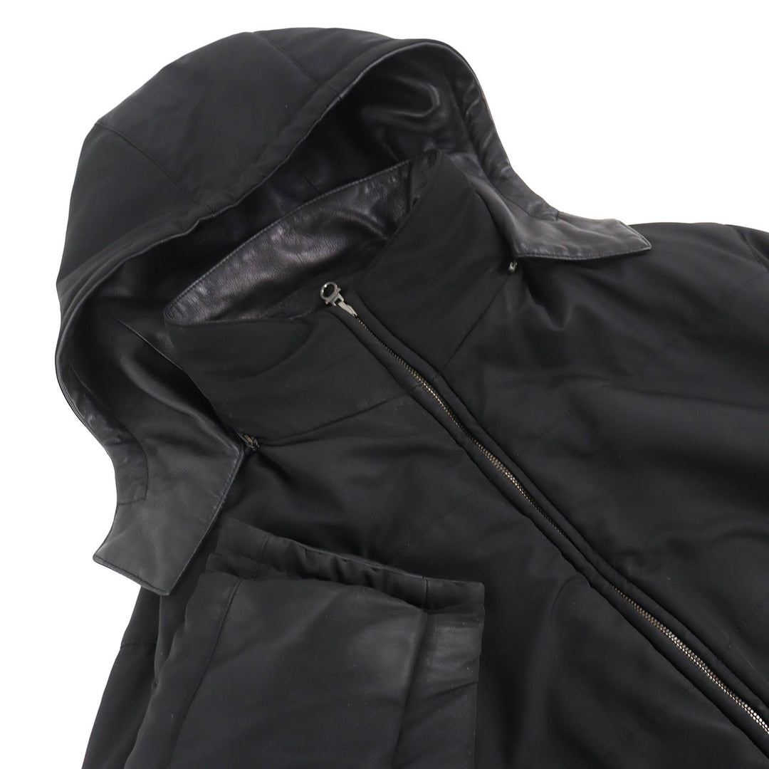 Fair Salvatore Ferragamo coat Gancini Reversible Padded Hooded Leather 48