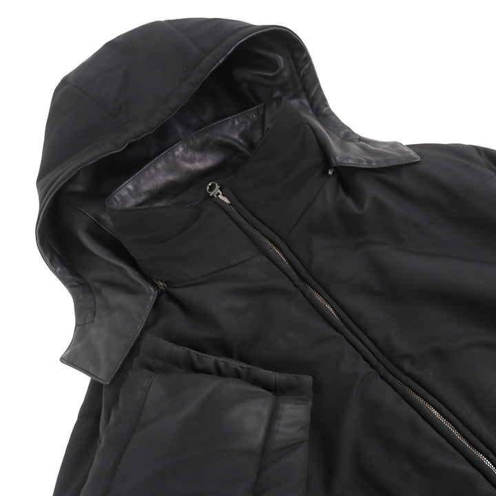 Fair Salvatore Ferragamo coat Gancini Reversible Padded Hooded Leather 48