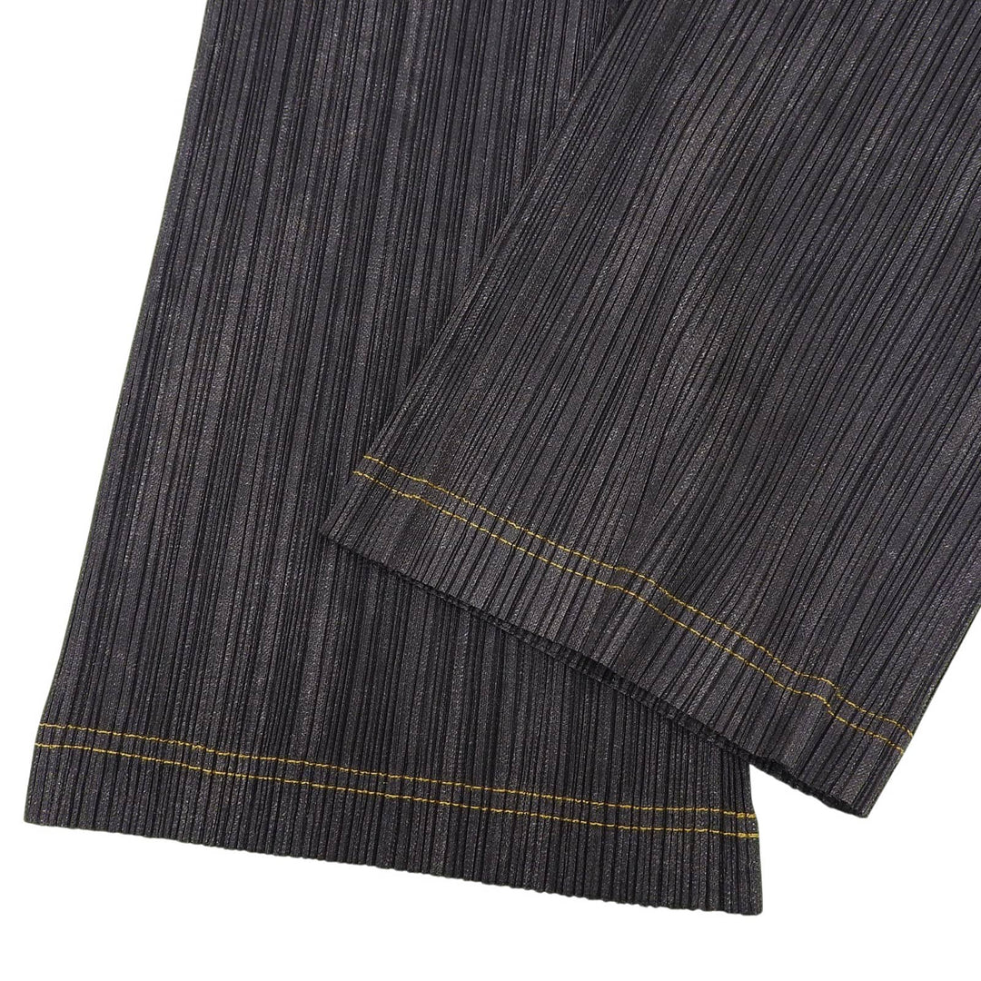 Excellent PLEATS PLEASE Pants Dark gray polyester Women 1 PP75-JF022