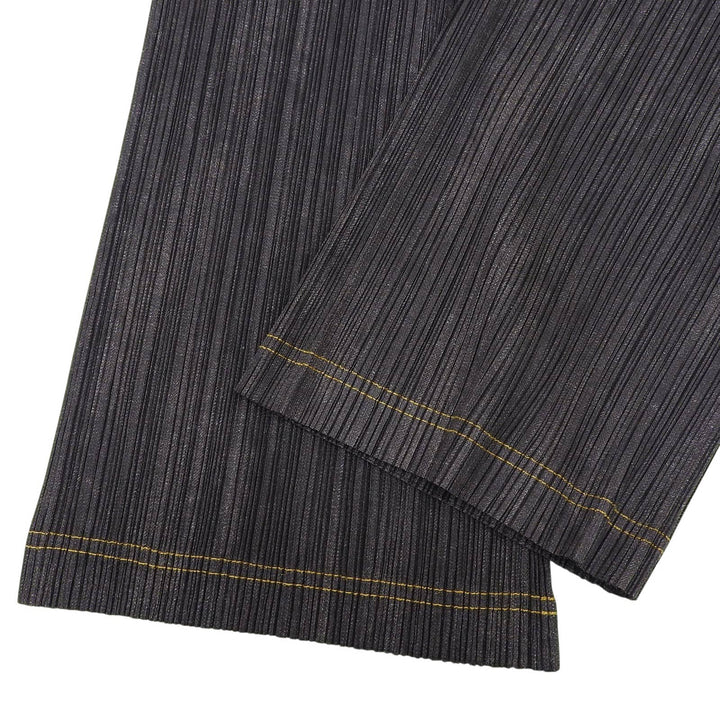 Excellent PLEATS PLEASE Pants Dark gray polyester Women 1 PP75-JF022