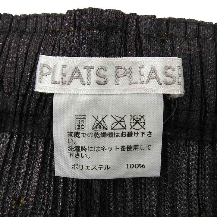 Excellent PLEATS PLEASE Pants Dark gray polyester Women 1 PP75-JF022