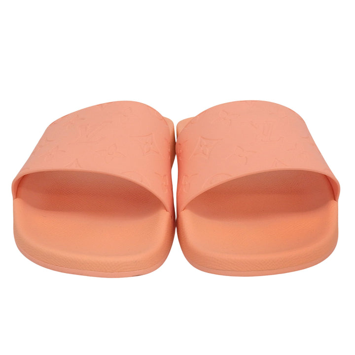 Excellent LOUIS VUITTON Sandals Waterfront Line Mules salmon pink rubber mens 8
