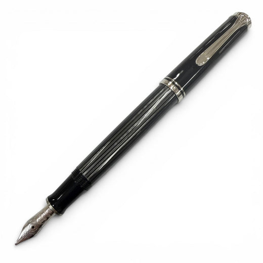 Excellent PERIKAN fountain pen Sovereign stripe black 14K mens M405