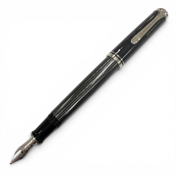 Excellent PERIKAN fountain pen Sovereign stripe black 14K mens M405