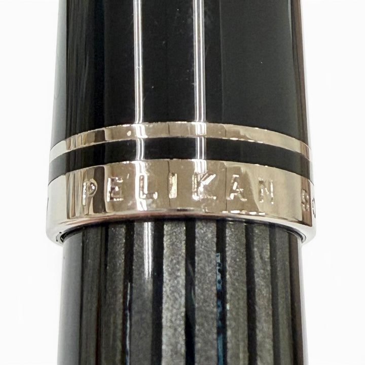 Excellent PERIKAN fountain pen Sovereign stripe black 14K mens M405