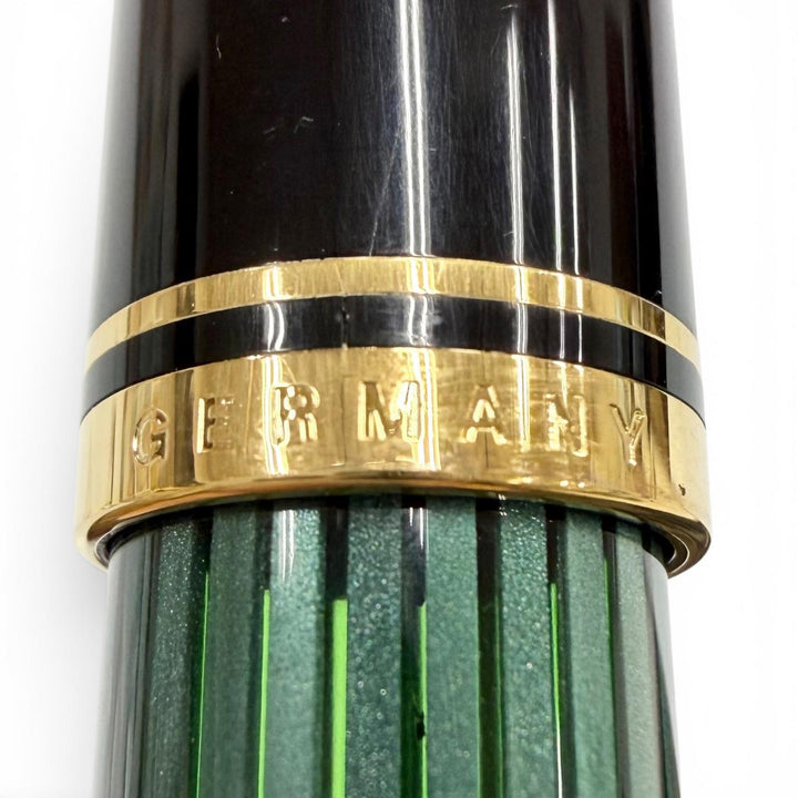 Excellent PERIKAN fountain pen Souverene M400 Green Stripe 14K mens