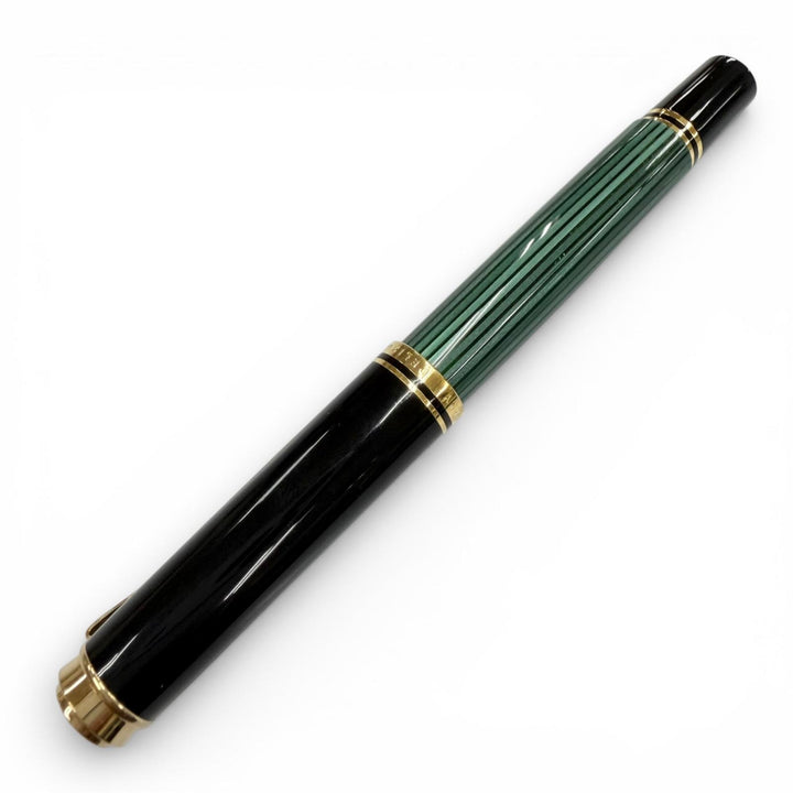 Excellent PERIKAN fountain pen Souverene M400 Green Stripe 14K mens