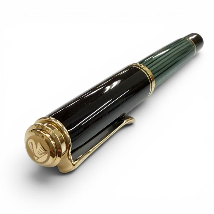 Excellent PERIKAN fountain pen Souverene M400 Green Stripe 14K mens