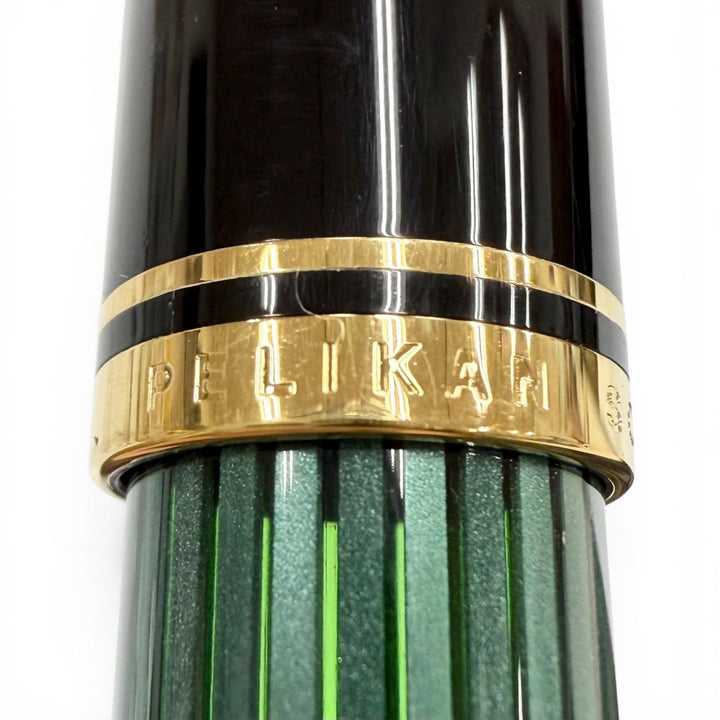 Excellent PERIKAN fountain pen Souverene M400 Green Stripe 14K mens