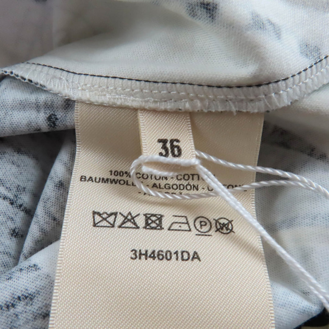 新品 HERMES トップス ホワイト ブラック コットン レディース 36 3H4601DA