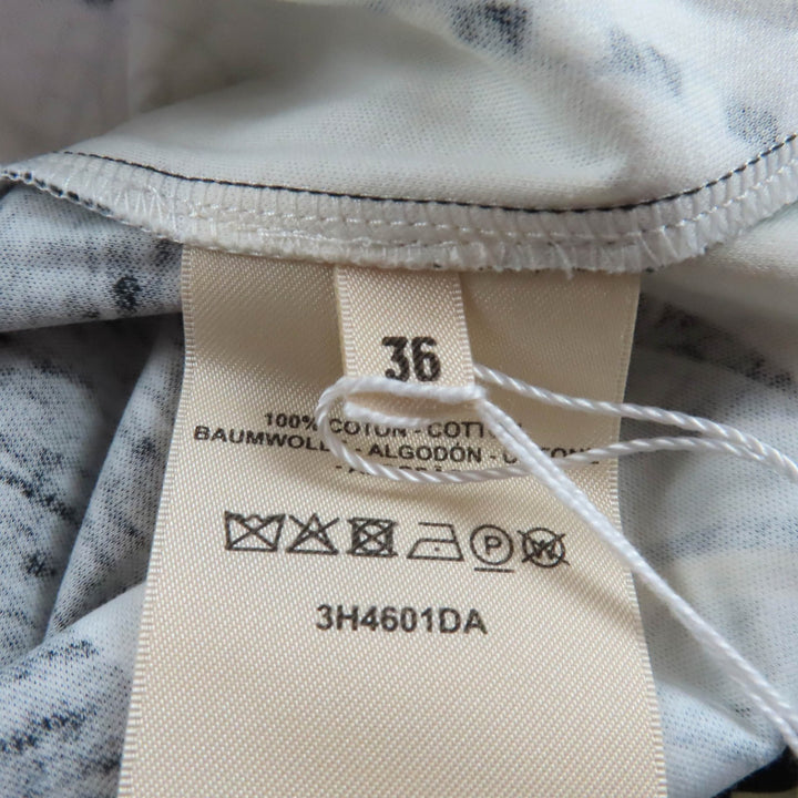 新品 HERMES トップス ホワイト ブラック コットン レディース 36 3H4601DA