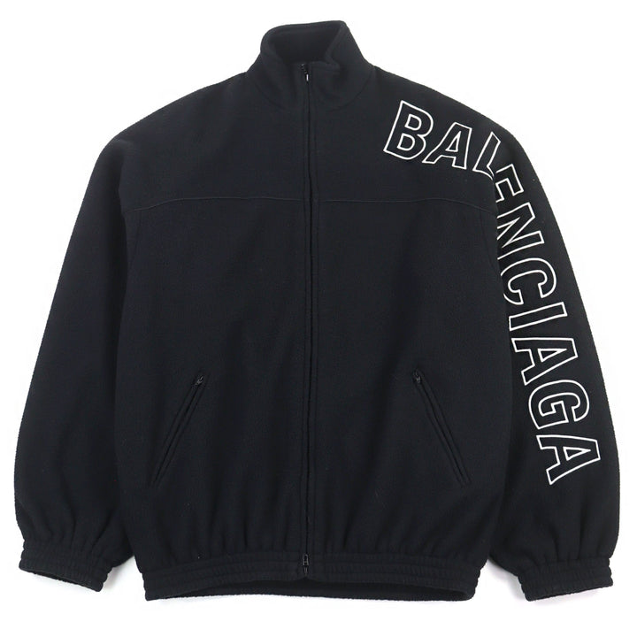 新品 BALENCIAGA ジャケット ロゴ刺繍入り ダブルジップ フリース トラックジャケット 44