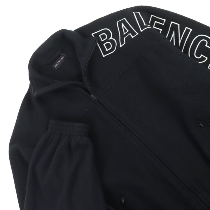 新品 BALENCIAGA ジャケット ロゴ刺繍入り ダブルジップ フリース トラックジャケット 44