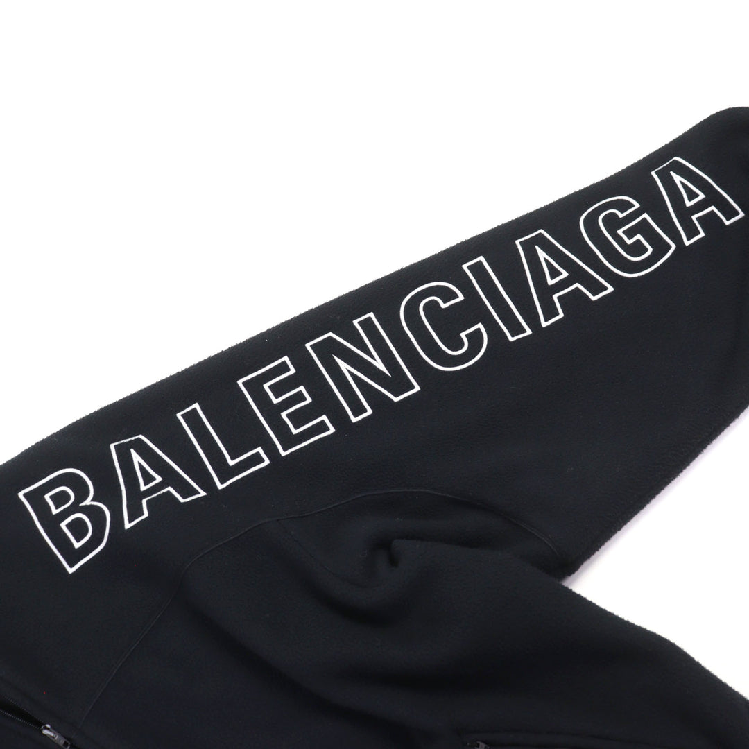 新品 BALENCIAGA ジャケット ロゴ刺繍入り ダブルジップ フリース トラックジャケット 44