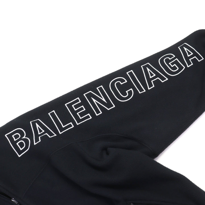 新品 BALENCIAGA ジャケット ロゴ刺繍入り ダブルジップ フリース トラックジャケット 44