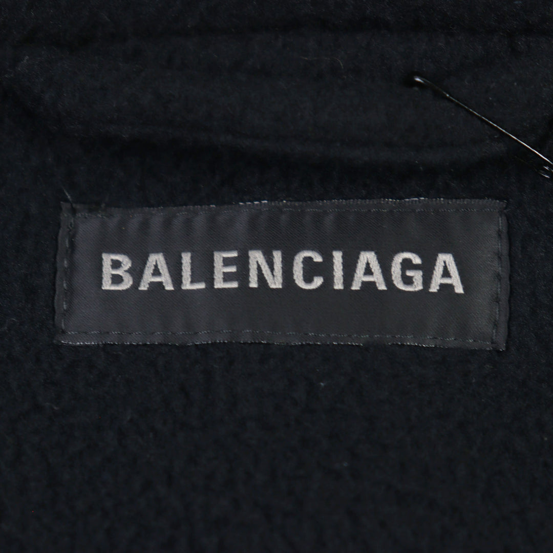 新品 BALENCIAGA ジャケット ロゴ刺繍入り ダブルジップ フリース トラックジャケット 44