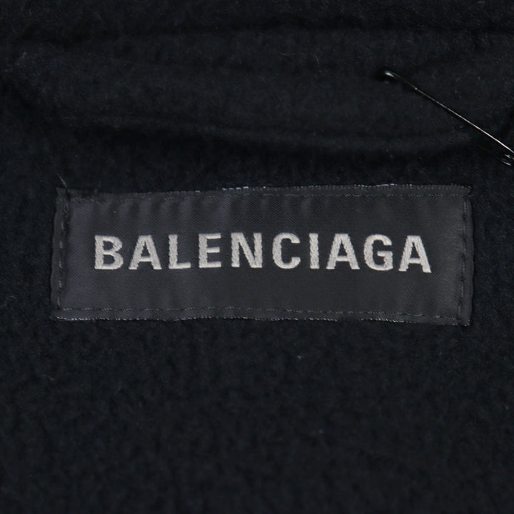 新品 BALENCIAGA ジャケット ロゴ刺繍入り ダブルジップ フリース トラックジャケット 44
