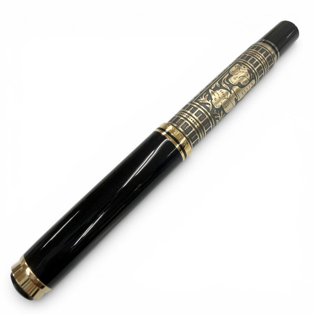 Excellent PERIKAN fountain pen Big Toledo black 18K mens M900