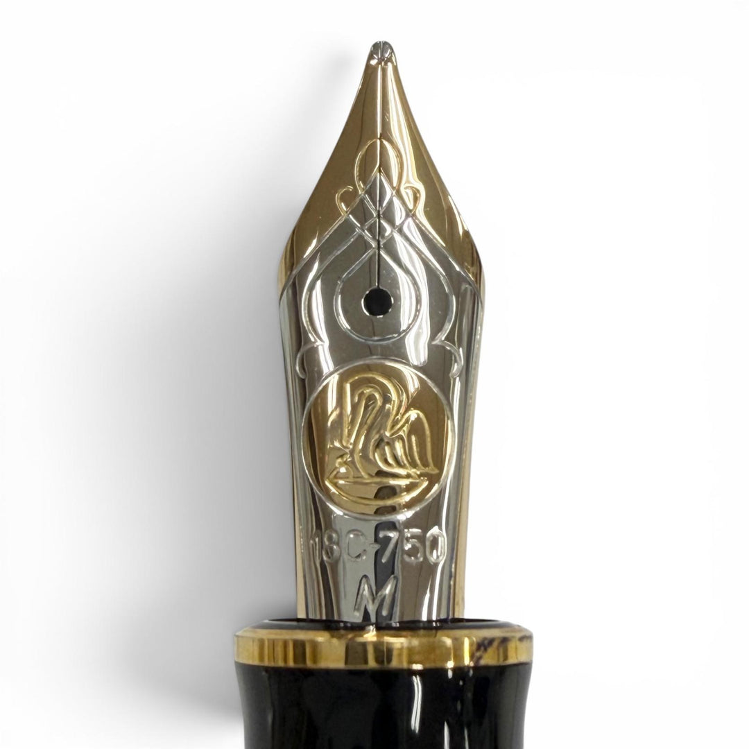 Excellent PERIKAN fountain pen Big Toledo black 18K mens M900