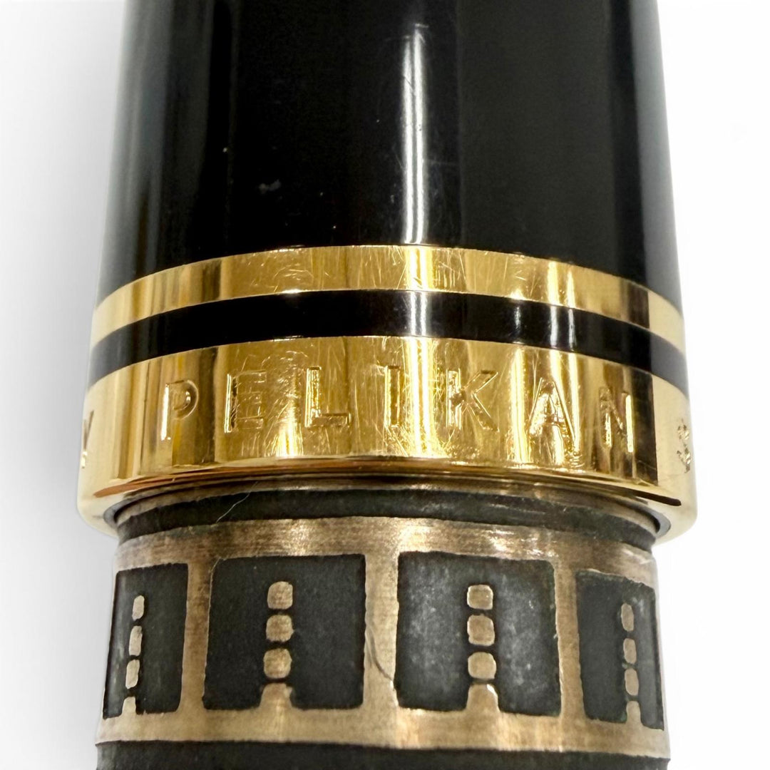 Excellent PERIKAN fountain pen Big Toledo black 18K mens M900