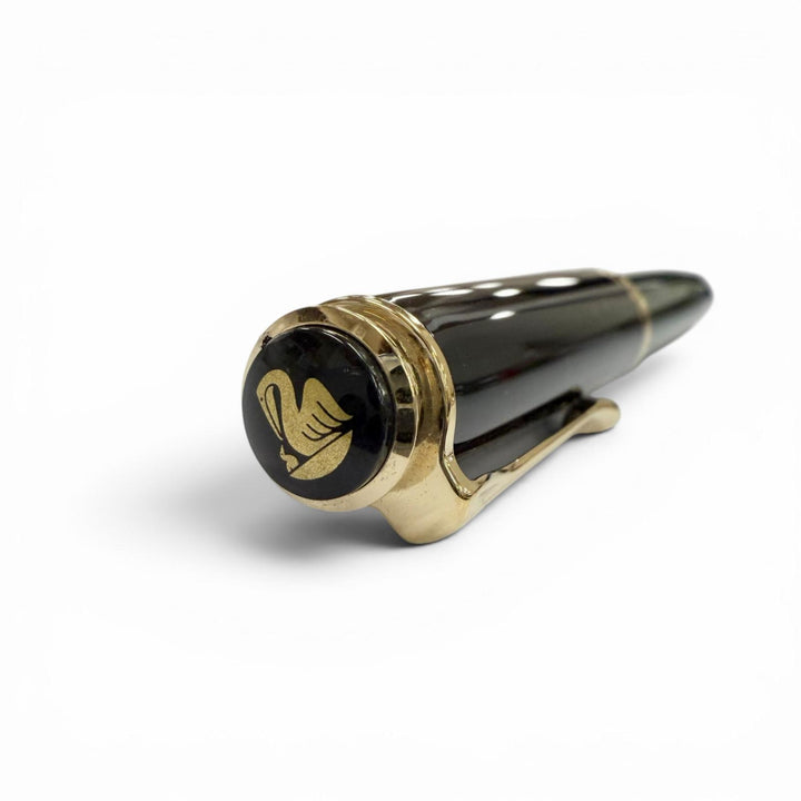 Excellent PERIKAN fountain pen Souverene M400 Green Stripe black 14K mens