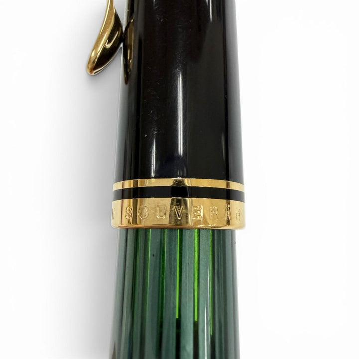 Excellent PERIKAN fountain pen Souverene M400 Green Stripe black 14K mens