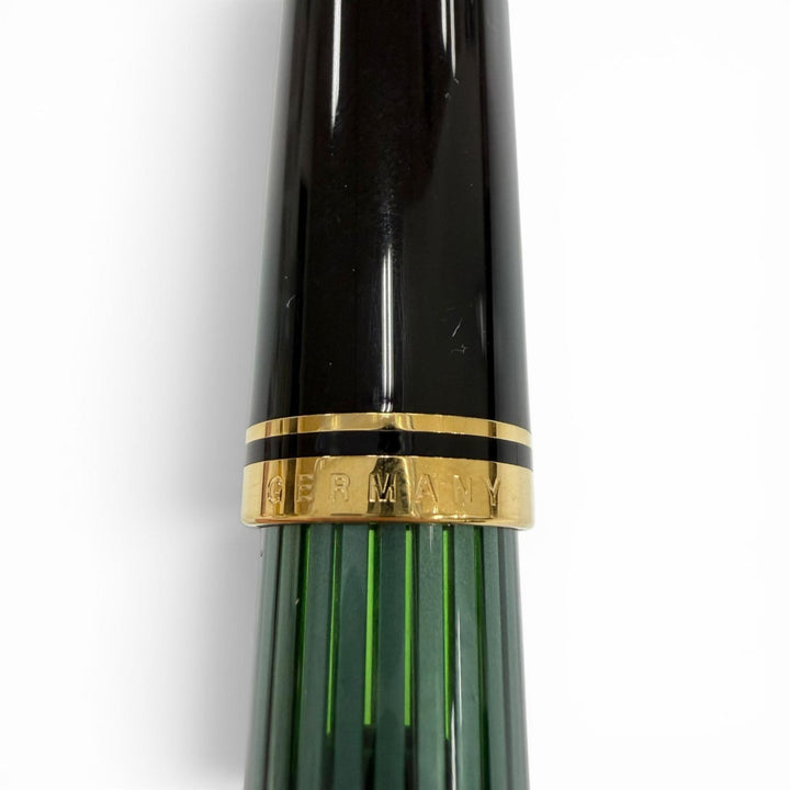 Excellent PERIKAN fountain pen Souverene M400 Green Stripe black 14K mens