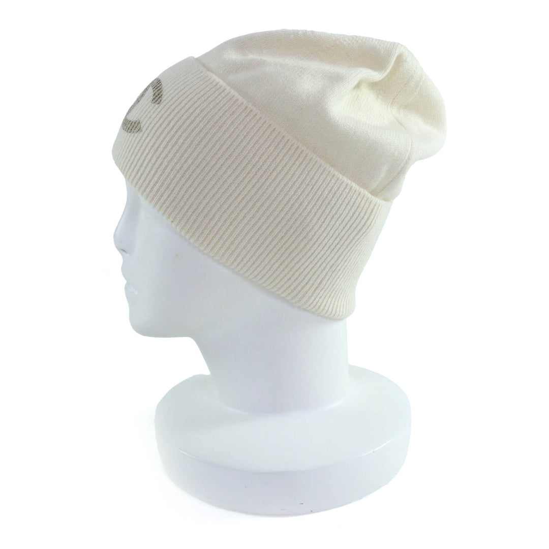 新品 CHANEL ニットキャップ COCOマーク ニット帽 アイボリー カシミア レディース GLX14J0E
