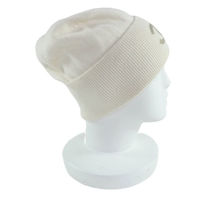 新品 CHANEL ニットキャップ COCOマーク ニット帽 アイボリー カシミア レディース GLX14J0E