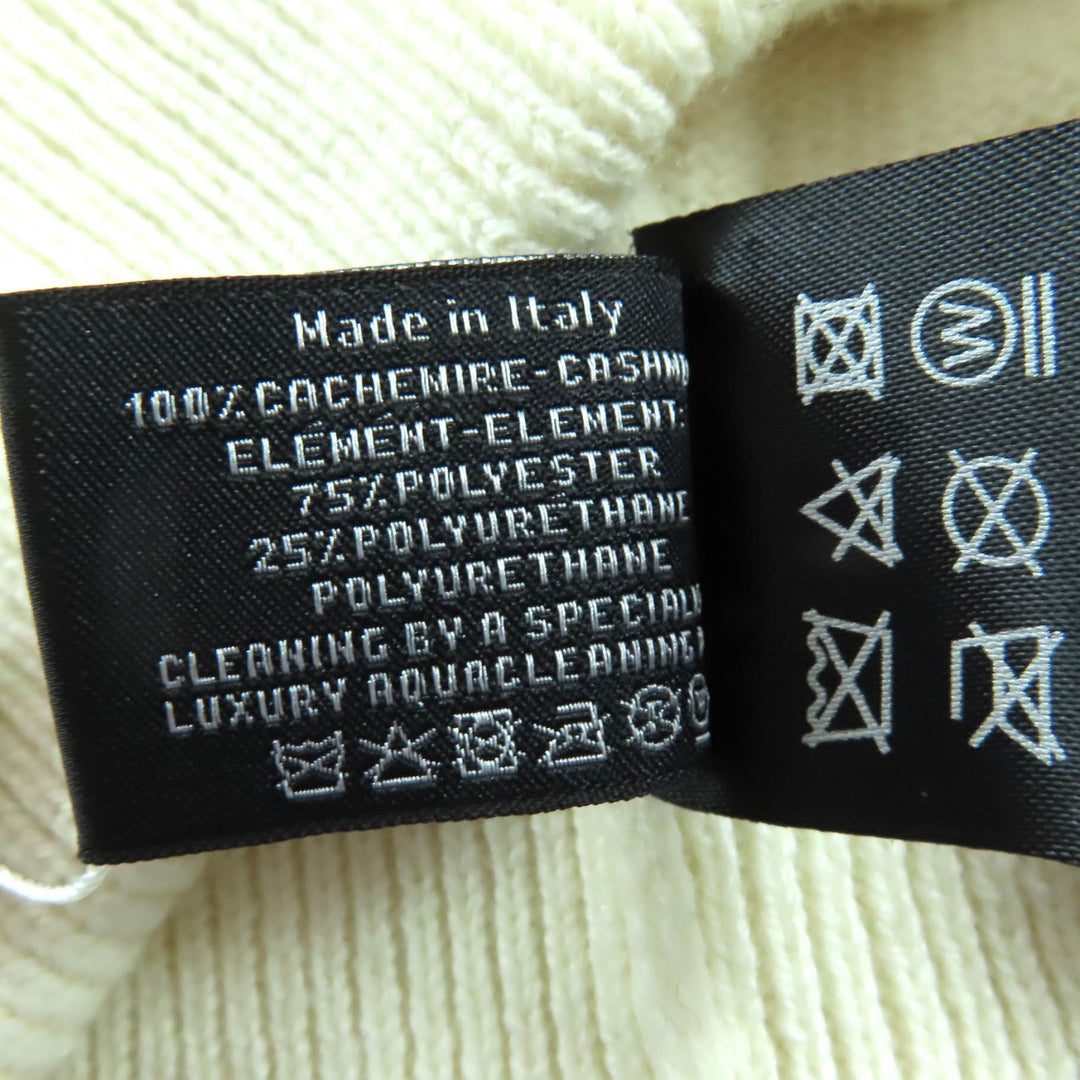 新品 CHANEL ニットキャップ COCOマーク ニット帽 アイボリー カシミア レディース GLX14J0E