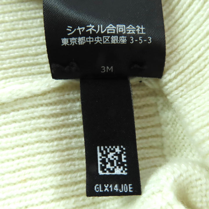 新品 CHANEL ニットキャップ COCOマーク ニット帽 アイボリー カシミア レディース GLX14J0E