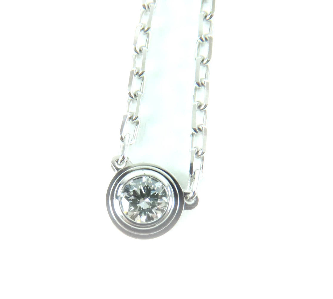Excellent Cartier Necklace Damour SM 136EYV around 0.09ct diamond AU750 B7215900