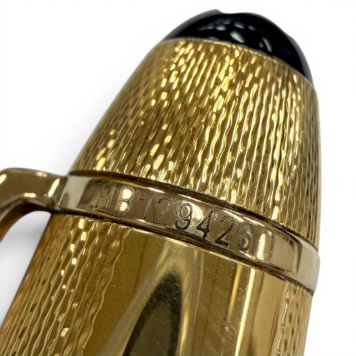 Great MONTBLANC fountain pen Meisterstück Solitaire 146 Vermeil Barley gold 18K