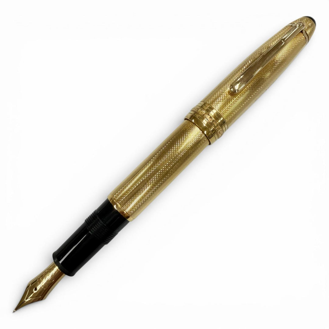 Great MONTBLANC fountain pen Meisterstück Solitaire 146 Vermeil Barley gold 18K